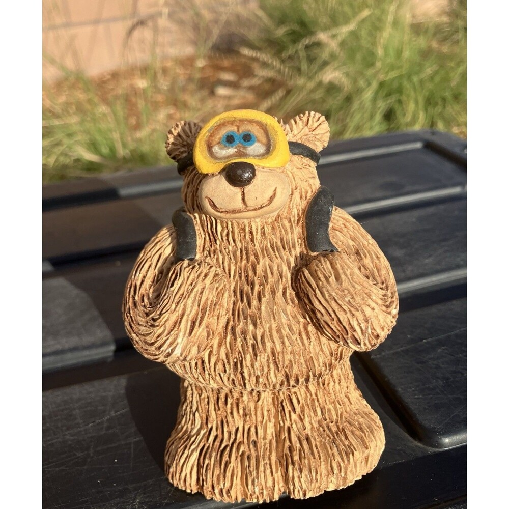 Sheila Philipp Bears Scuba Diver Figurine Giggles Solid 4.5”